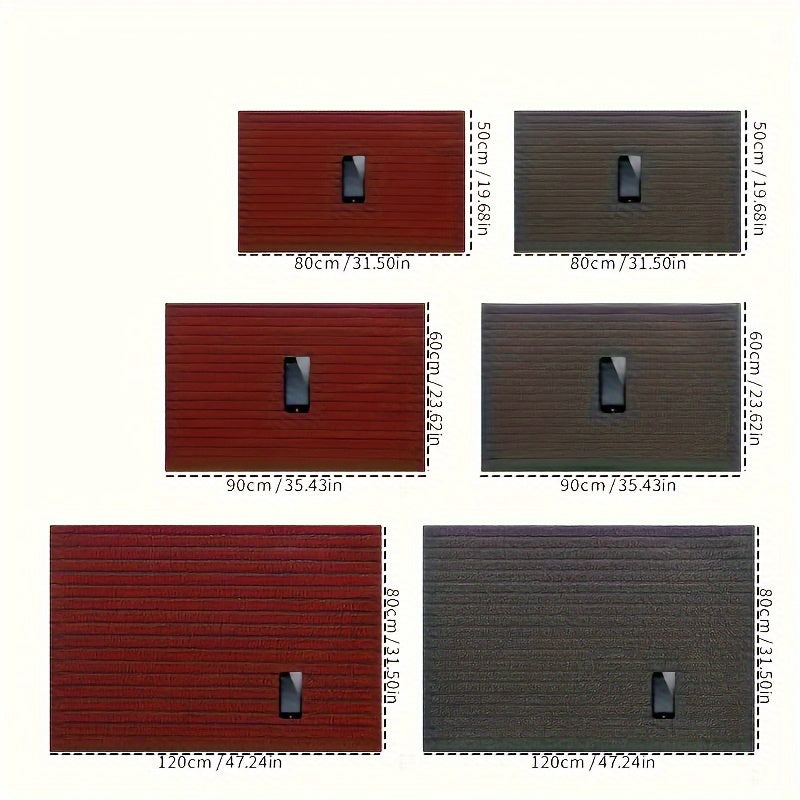 1pc Striped Dirt Resistant Floor Mat, Waterproof Non Slip Floor Mat, Outdoor Entrance Doormat, Entryway Mat, Front Porch Doormat, And Dust Removal Mat, Entryway Wear-Resistant Foot Mat Freely Cut Carpet, Easy To Clean And Durable Rug