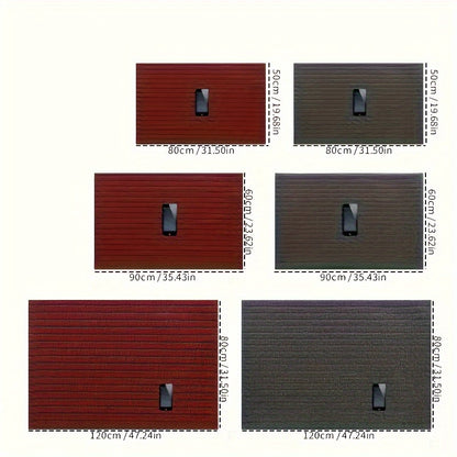 1pc Striped Dirt Resistant Floor Mat, Waterproof Non Slip Floor Mat, Outdoor Entrance Doormat, Entryway Mat, Front Porch Doormat, And Dust Removal Mat, Entryway Wear-Resistant Foot Mat Freely Cut Carpet, Easy To Clean And Durable Rug