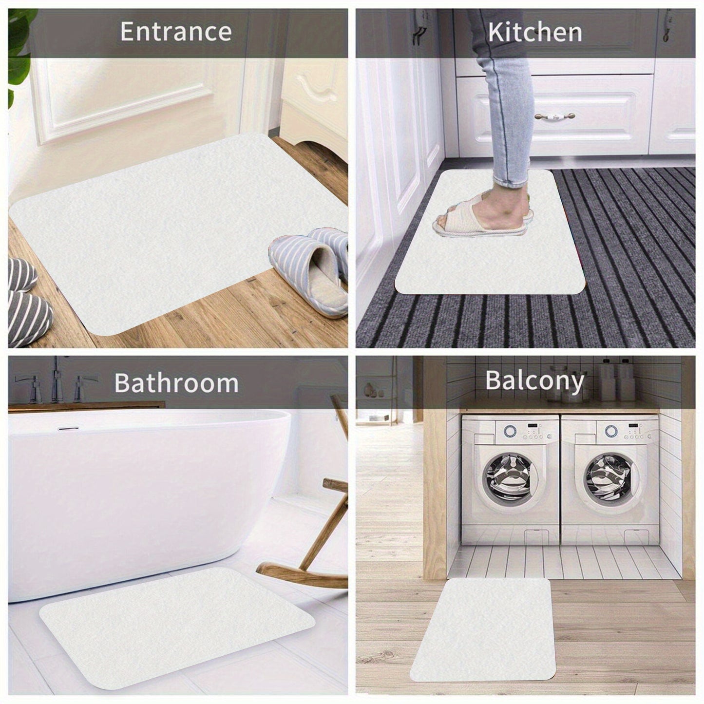 1pc 2D Flat Print Cobblestone Style Welcome Doormat, Durable & Washable, Non-Slip Mat For Indoor & Outdoor Entrance, Easy To Clean, Suitable For Living Room, Bedroom, Bathroom, Kitchen, Entryway, Perfect Home Decor, Summer