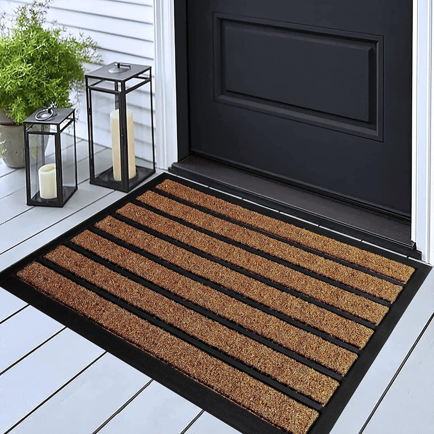 Extra Durable Dirt-Trapping Door Mat - Non-Slip, 24x16in\u002F 30x18in - Indoor\u002F Outdoor, Low-Profile, Easy-Clean Home Gift