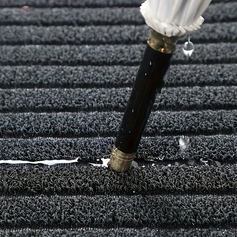 1pc Striped Dirt Resistant Floor Mat, Waterproof Non Slip Floor Mat, Outdoor Entrance Doormat, Entryway Mat, Front Porch Doormat, And Dust Removal Mat, Entryway Wear-Resistant Foot Mat Freely Cut Carpet, Easy To Clean And Durable Rug