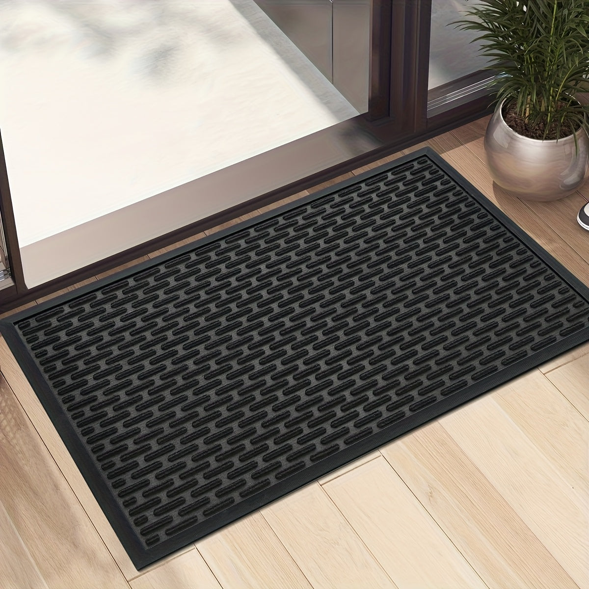 1pc, Non Slip Absorbent Front Door Mat, Dirt Resistant Welcome Door Mat Low Profile Entryway Mat For Inside House Entry, Patio, Garage, Perfect For Home Decoration, Christmas, Thanksgiving, Mother'S Day, Juneteenth