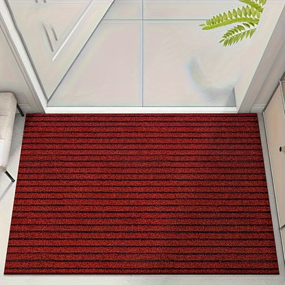 1pc Striped Dirt Resistant Floor Mat, Waterproof Non Slip Floor Mat, Outdoor Entrance Doormat, Entryway Mat, Front Porch Doormat, And Dust Removal Mat, Entryway Wear-Resistant Foot Mat Freely Cut Carpet, Easy To Clean And Durable Rug